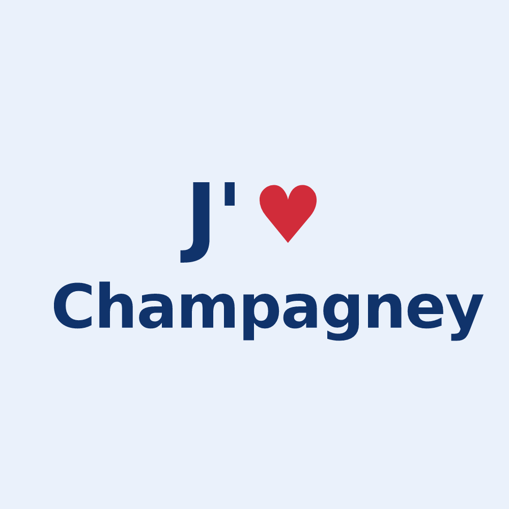 Sticker personnalisé Champagney — design J'aime Champagney