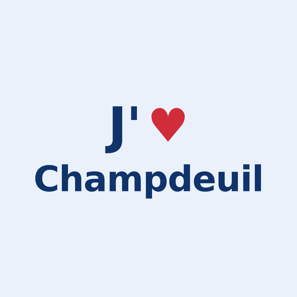 Sticker personnalisé Champdeuil — design J'aime Champdeuil