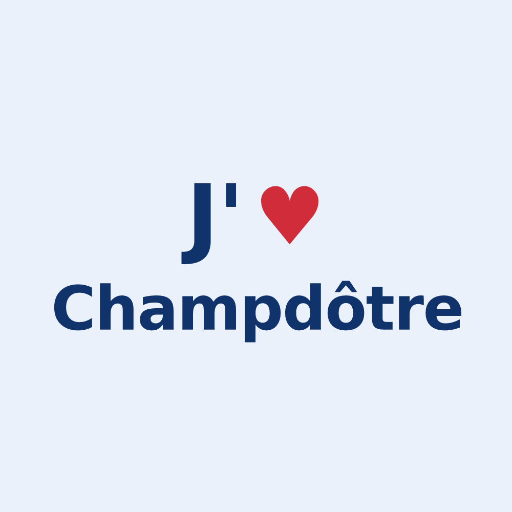 Sticker personnalisé Champdôtre — design J'aime Champdôtre