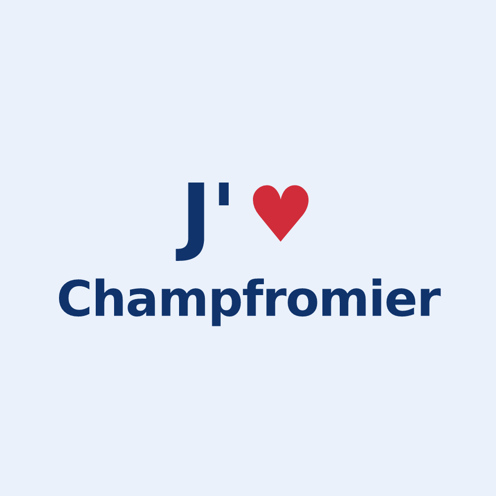 Sticker personnalisé Champfromier — design J'aime Champfromier