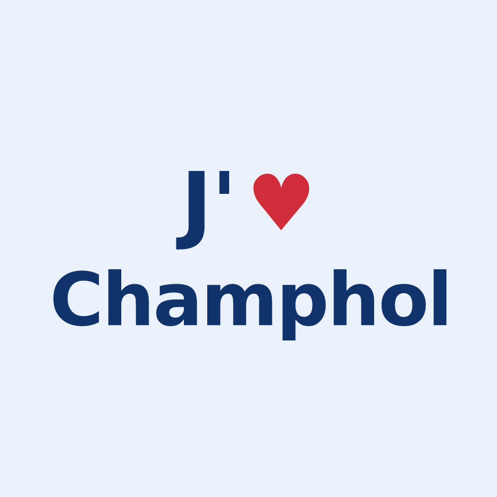 Sticker personnalisé Champhol — design J'aime Champhol