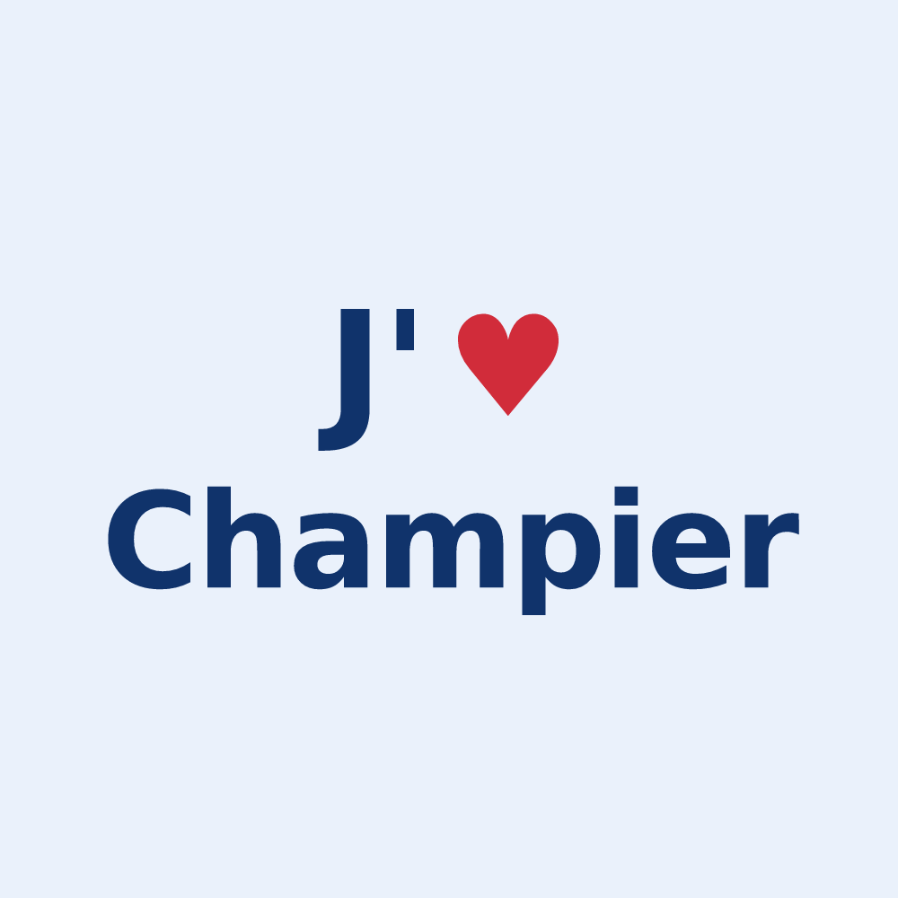 Sticker personnalisé Champier — design J'aime Champier