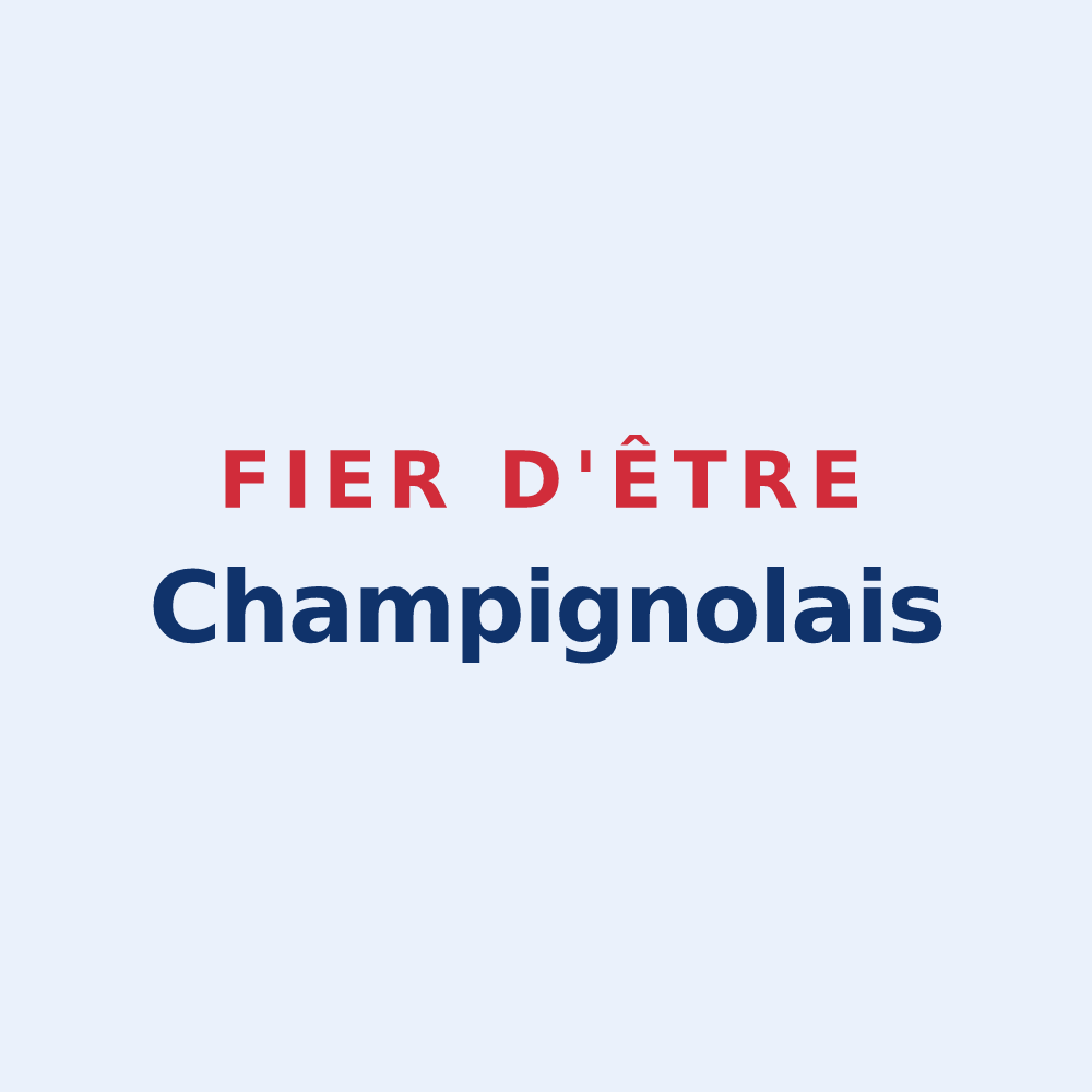Sticker « Fier d'être Champignolais » — design pour Champignol-lez-Mondeville