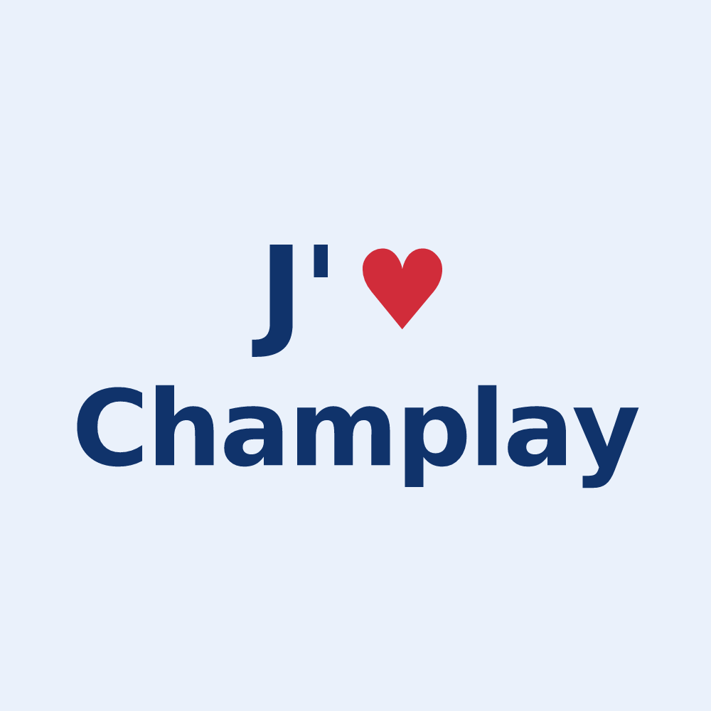 Sticker personnalisé Champlay — design J'aime Champlay