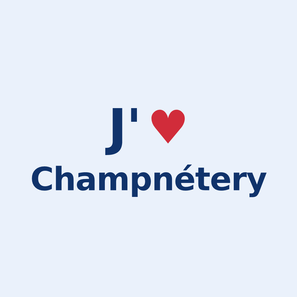 Sticker personnalisé Champnétery — design J'aime Champnétery