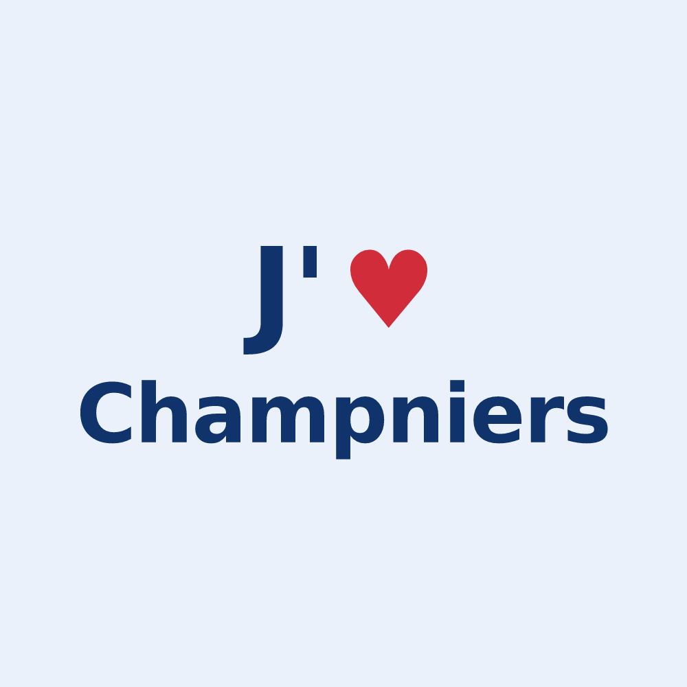 Sticker personnalisé Champniers — design J'aime Champniers