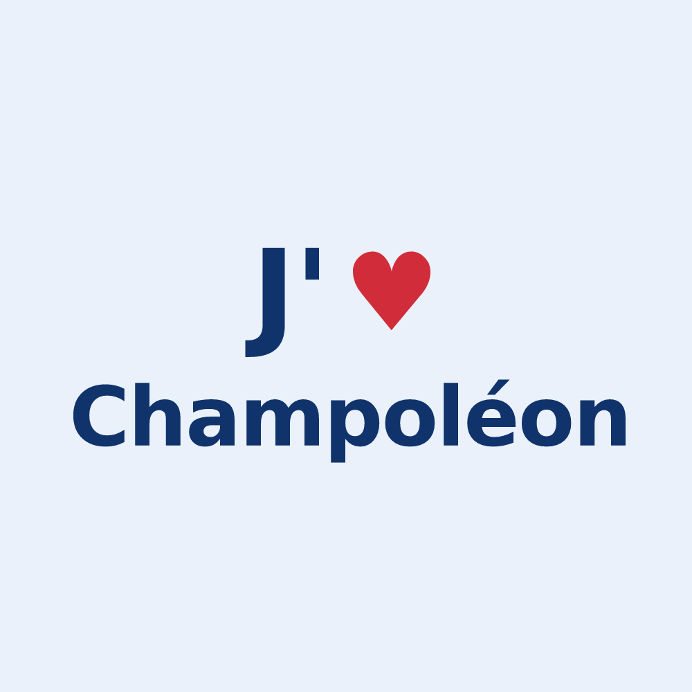 Sticker personnalisé Champoléon — design J'aime Champoléon