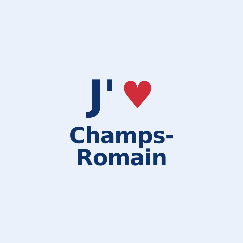 Sticker personnalisé Champs-Romain — design J'aime Champs-Romain