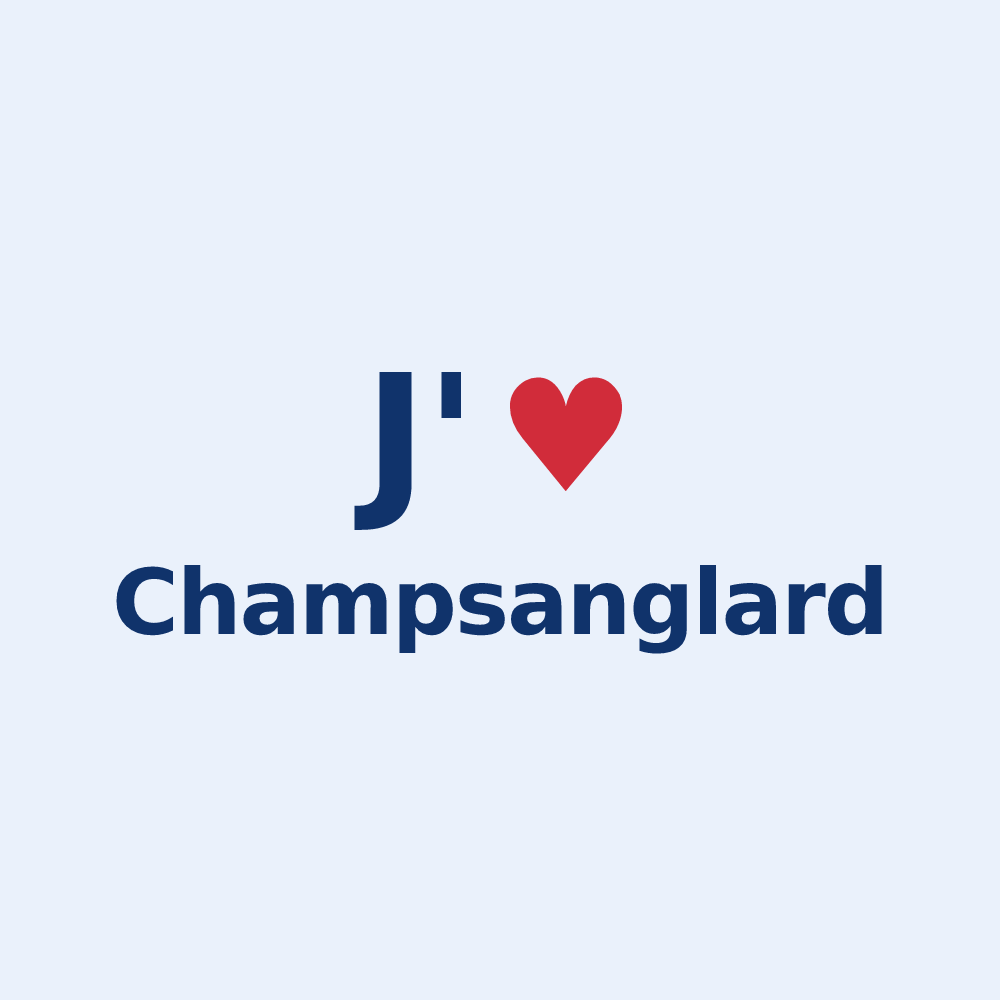 Sticker personnalisé Champsanglard — design J'aime Champsanglard