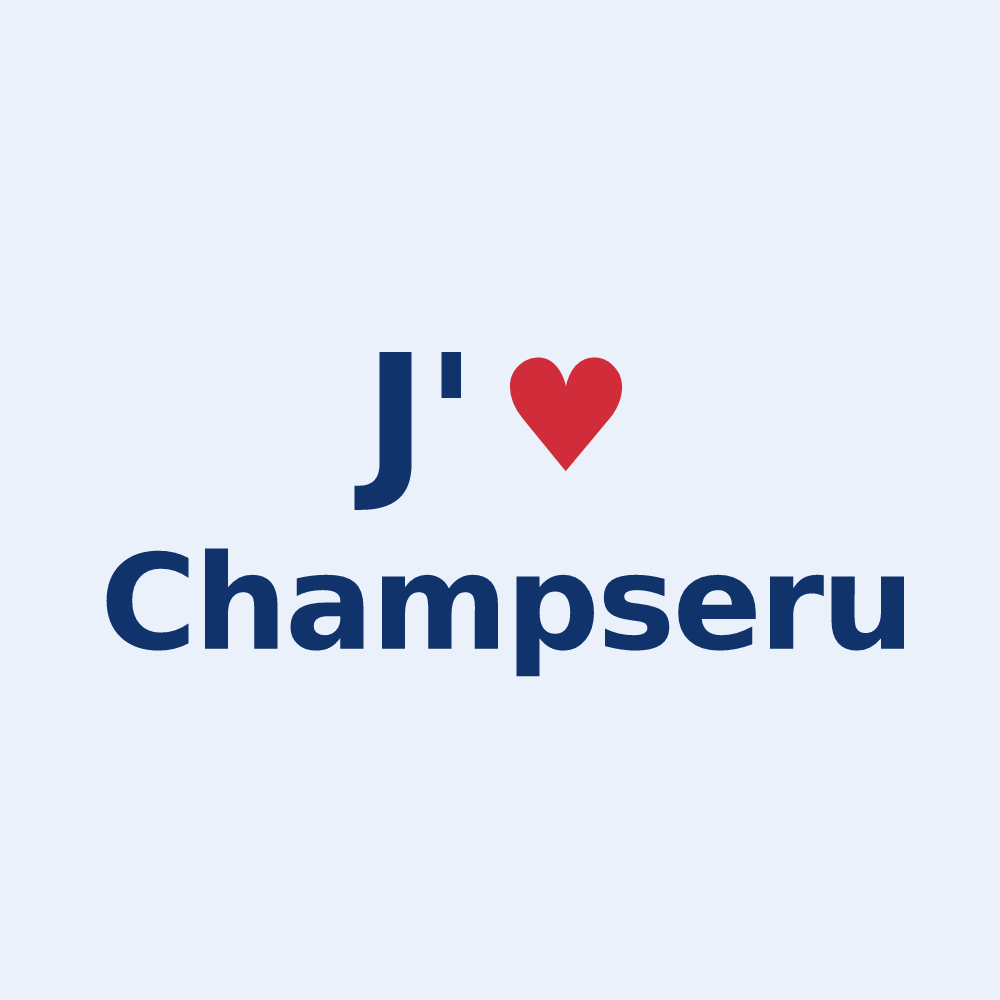 Sticker personnalisé Champseru — design J'aime Champseru