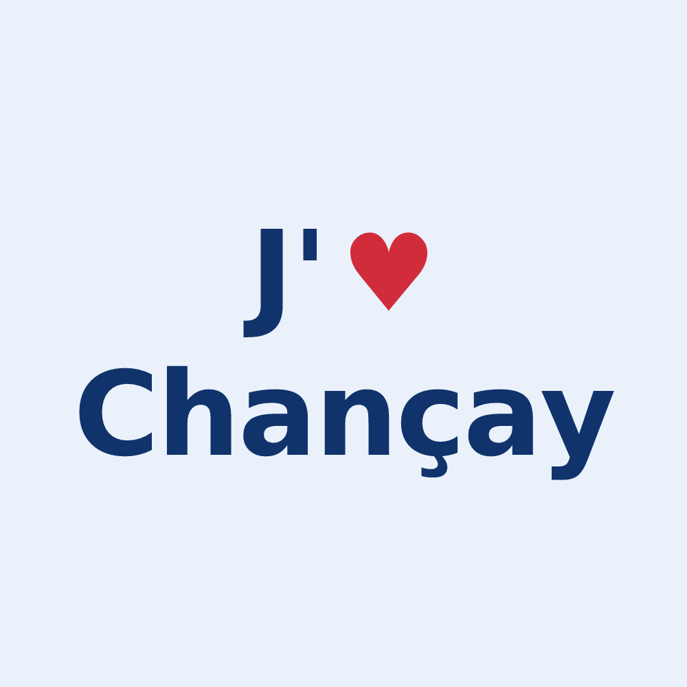 Sticker personnalisé Chançay — design J'aime Chançay