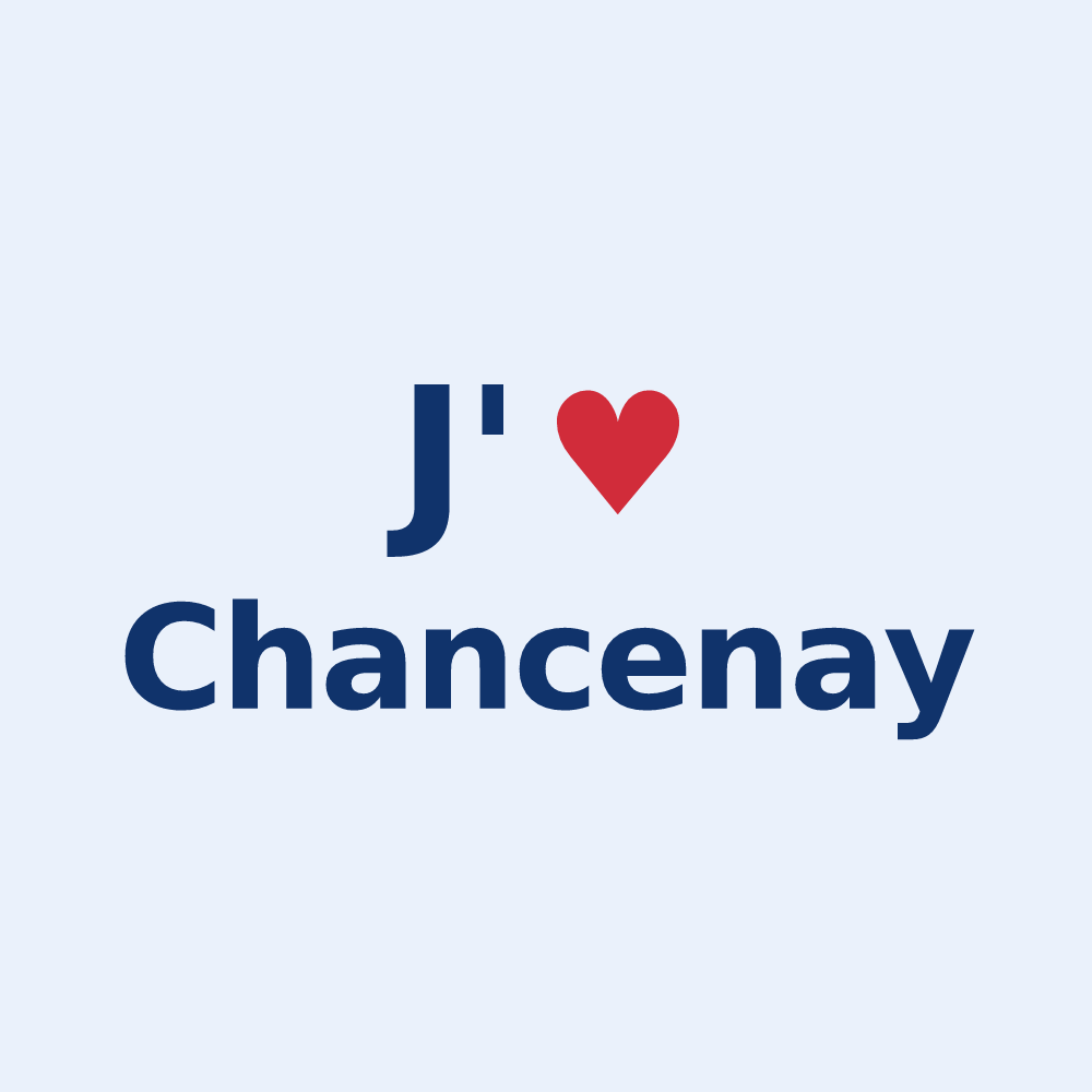 Sticker personnalisé Chancenay — design J'aime Chancenay