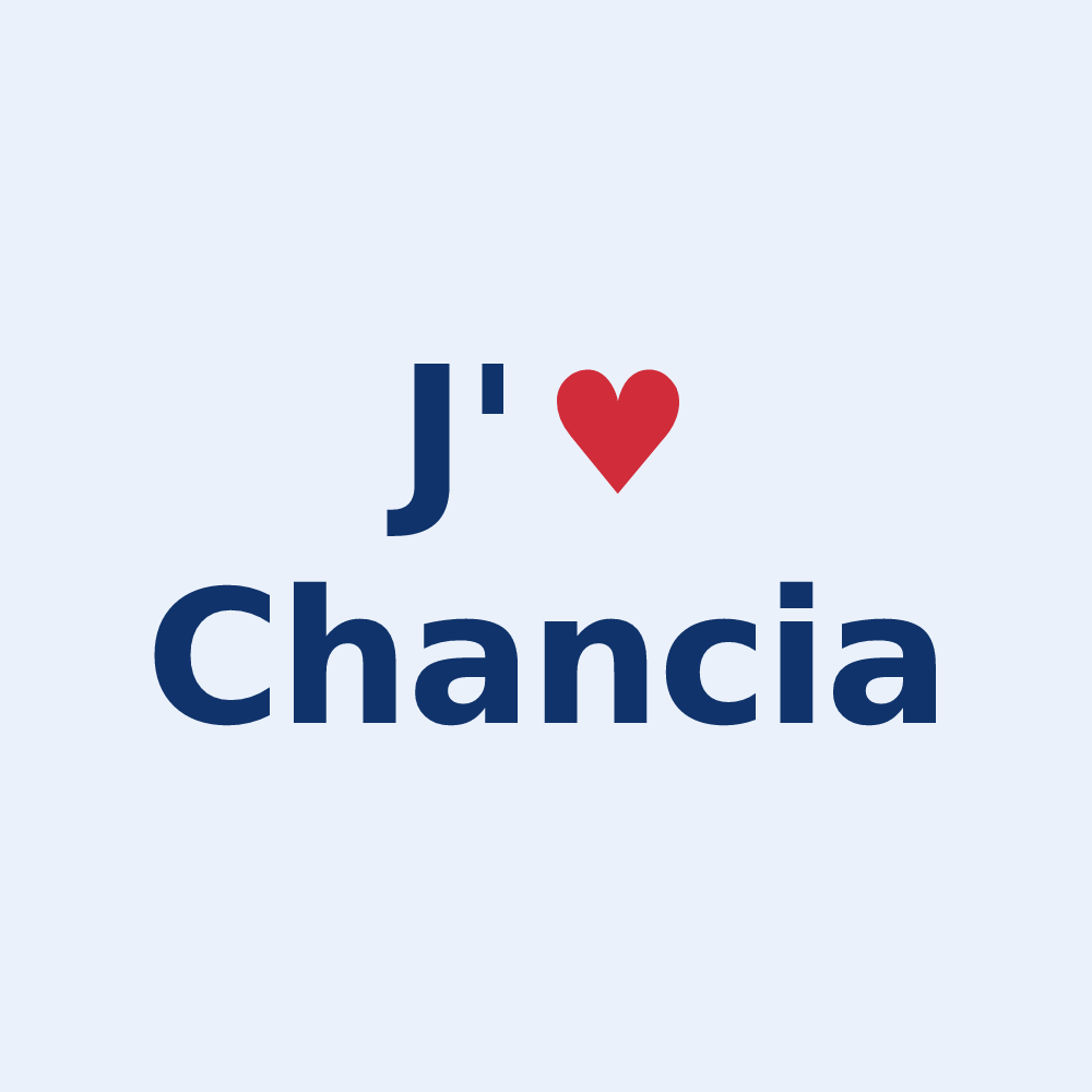 Sticker personnalisé Chancia — design J'aime Chancia
