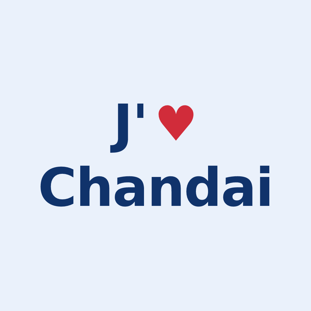 Sticker personnalisé Chandai — design J'aime Chandai