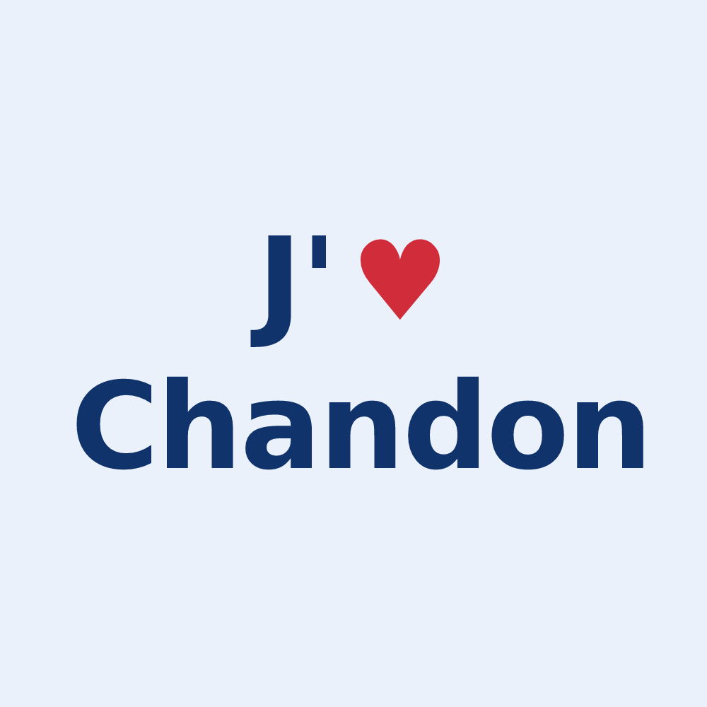Sticker personnalisé Chandon — design J'aime Chandon