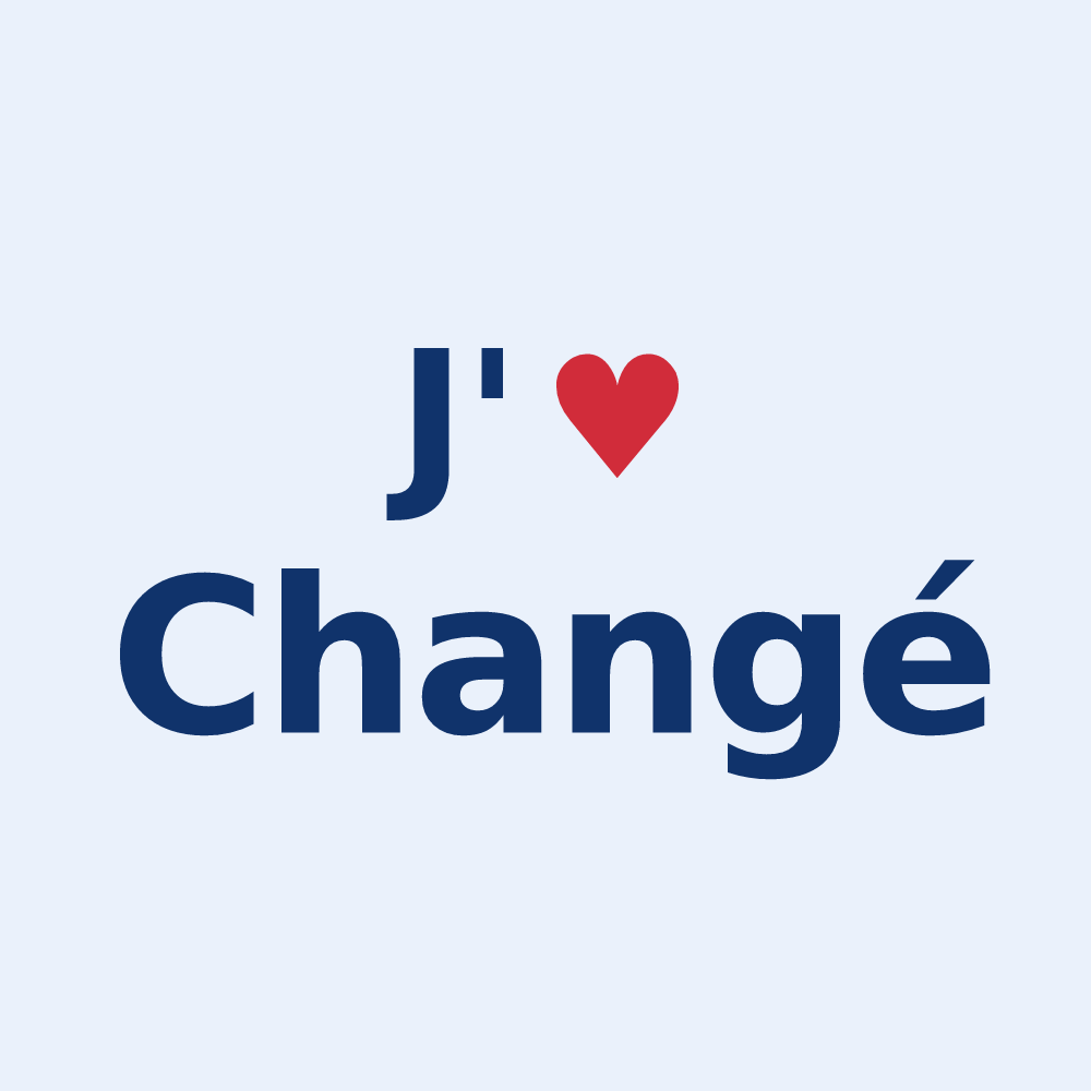 Sticker personnalisé Changé — design J'aime Changé