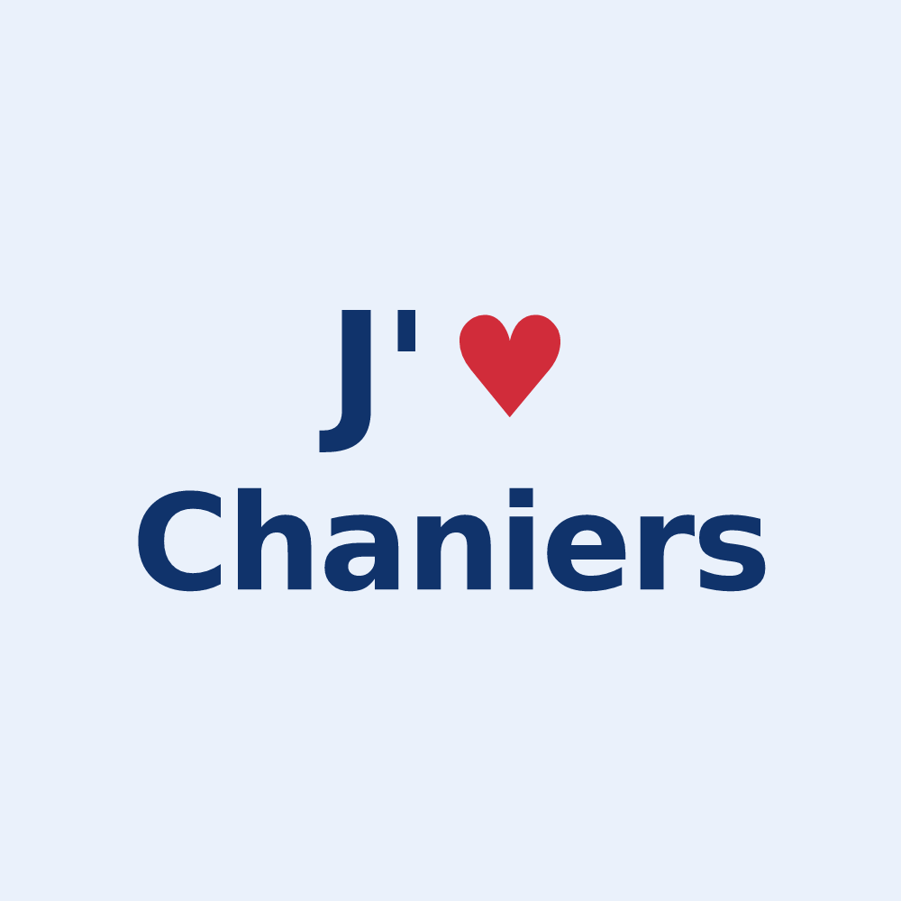 Sticker personnalisé Chaniers — design J'aime Chaniers