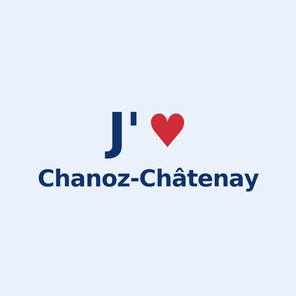Sticker personnalisé Chanoz-Châtenay — design J'aime Chanoz-Châtenay