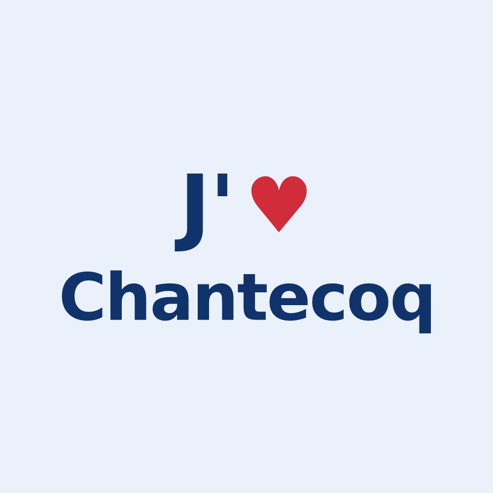 Sticker personnalisé Chantecoq — design J'aime Chantecoq