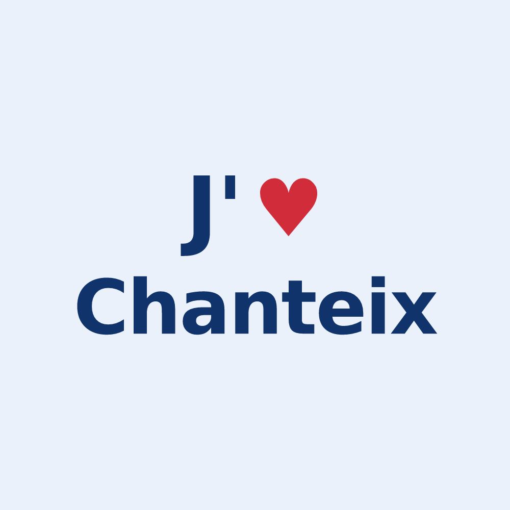 Sticker personnalisé Chanteix — design J'aime Chanteix
