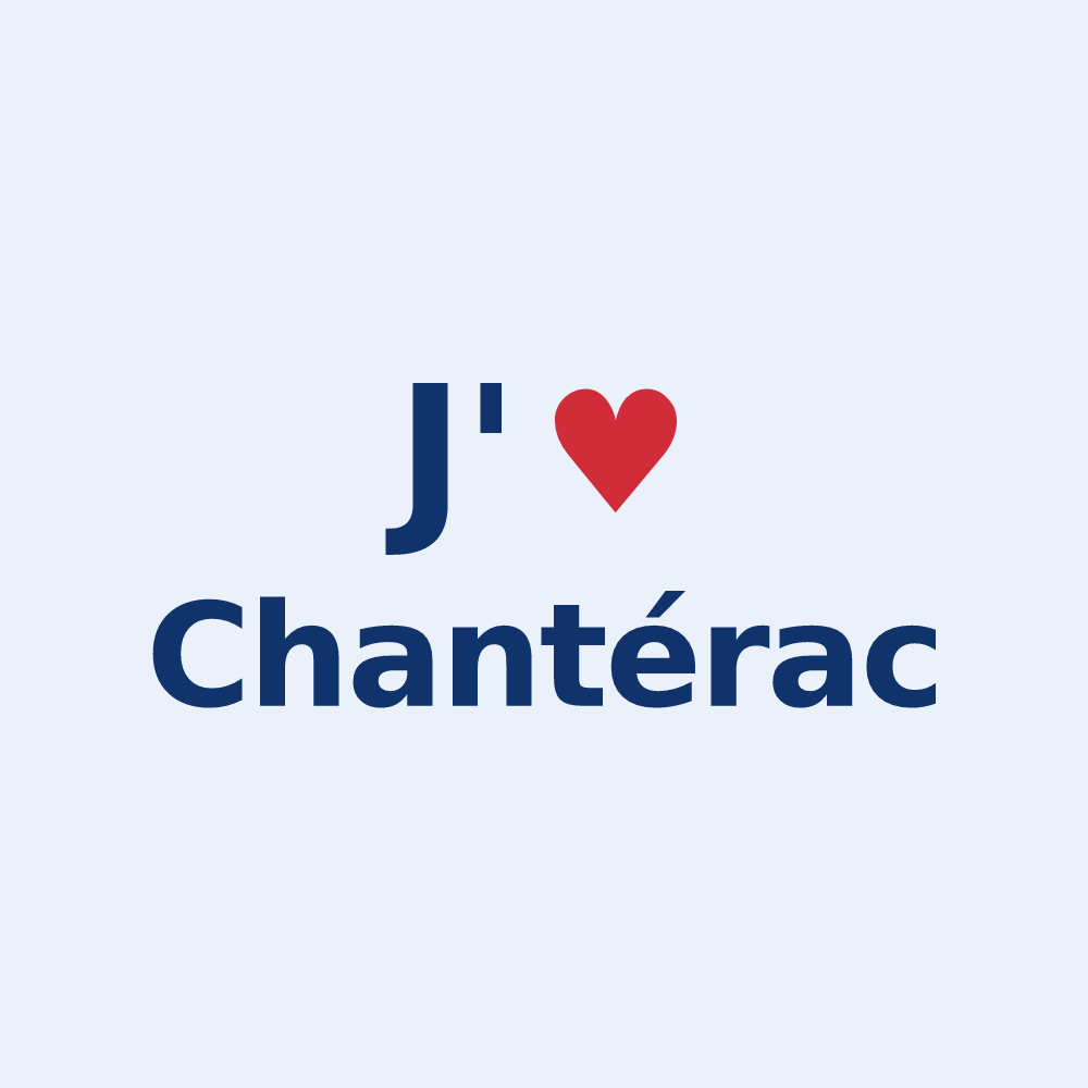 Sticker personnalisé Chantérac — design J'aime Chantérac
