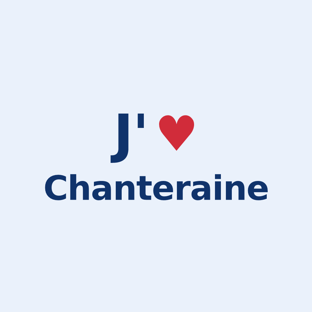 Sticker personnalisé Chanteraine — design J'aime Chanteraine