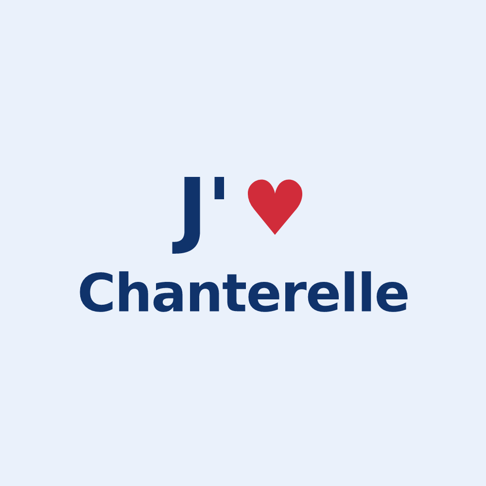 Sticker personnalisé Chanterelle — design J'aime Chanterelle