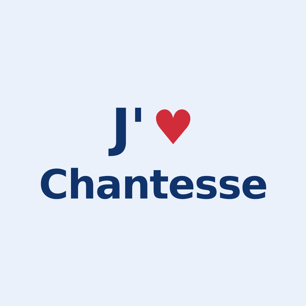 Sticker personnalisé Chantesse — design J'aime Chantesse