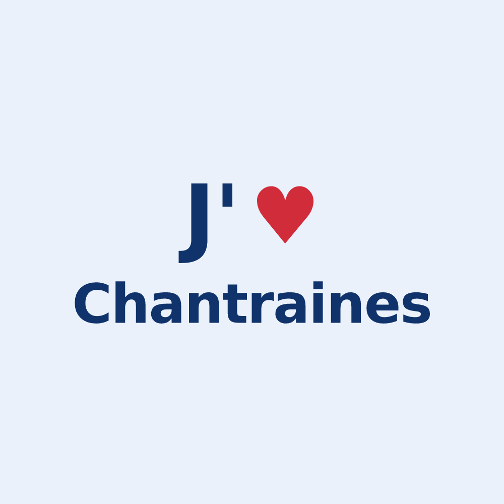 Sticker personnalisé Chantraines — design J'aime Chantraines