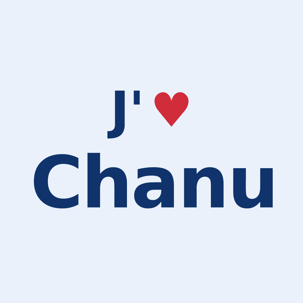 Sticker personnalisé Chanu — design J'aime Chanu