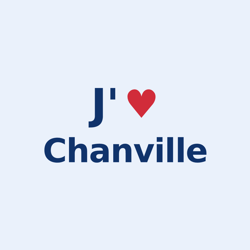 Sticker personnalisé Chanville — design J'aime Chanville