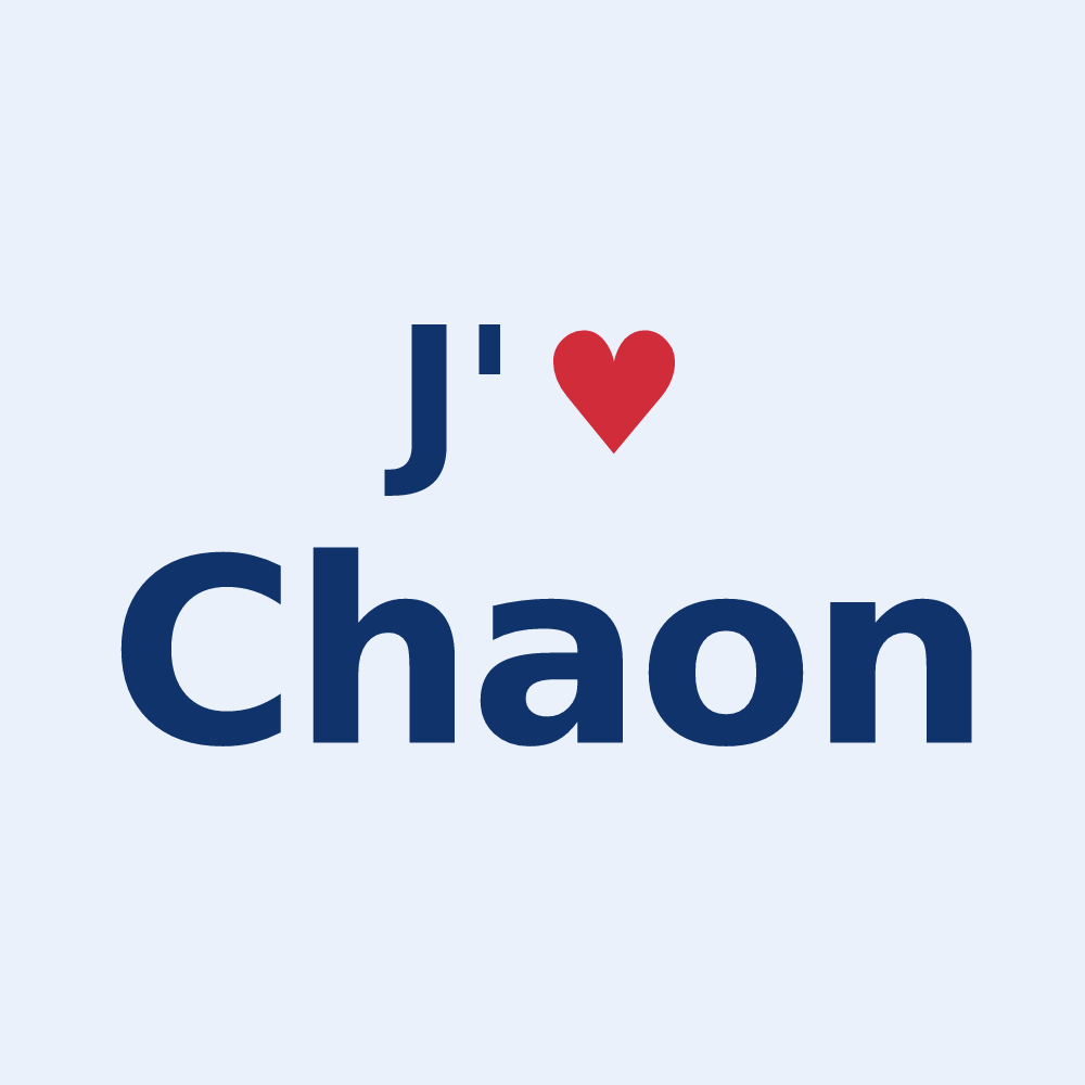 Sticker personnalisé Chaon — design J'aime Chaon