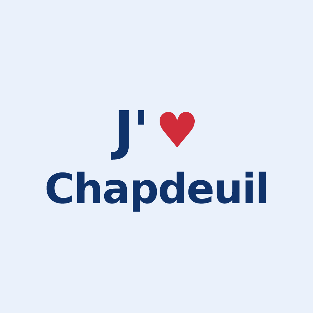 Sticker personnalisé Chapdeuil — design J'aime Chapdeuil