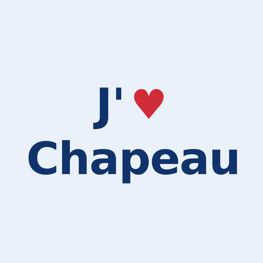 Sticker personnalisé Chapeau — design J'aime Chapeau