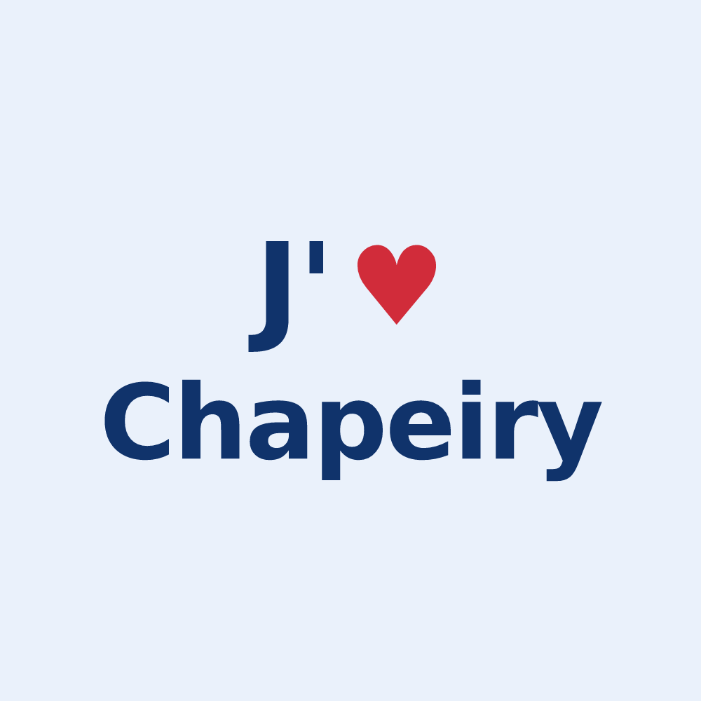 Sticker personnalisé Chapeiry — design J'aime Chapeiry