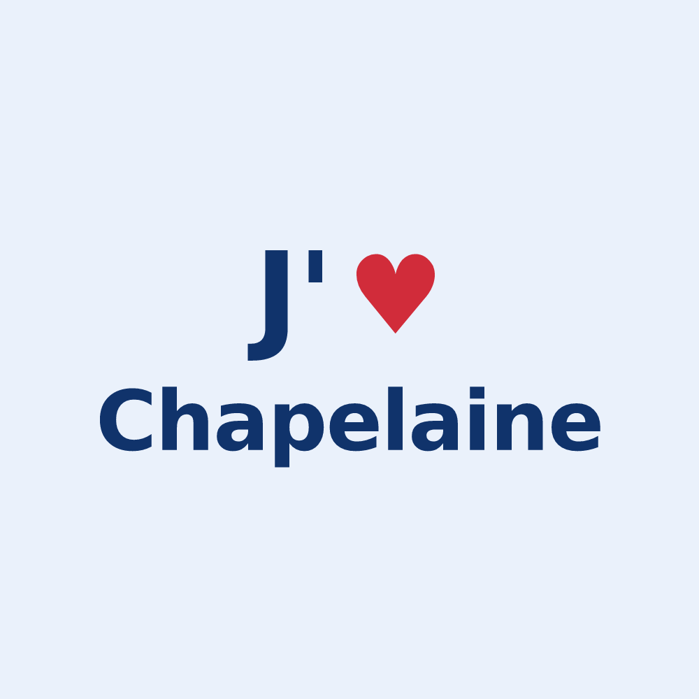 Sticker personnalisé Chapelaine — design J'aime Chapelaine