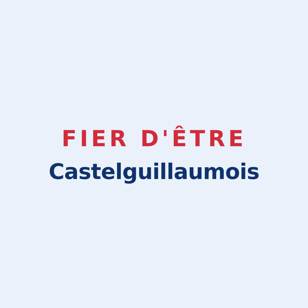Sticker « Fier d'être Castelguillaumois » — design pour Chapelle-Guillaume