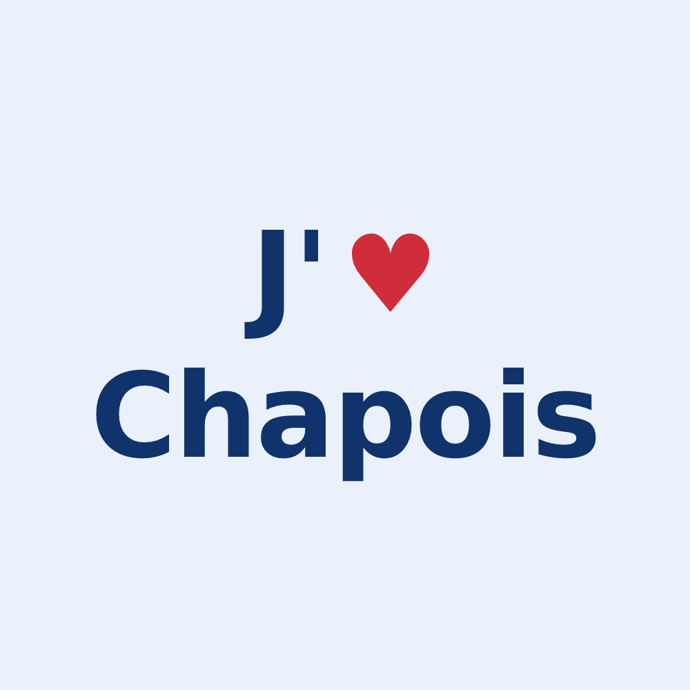 Sticker personnalisé Chapois — design J'aime Chapois