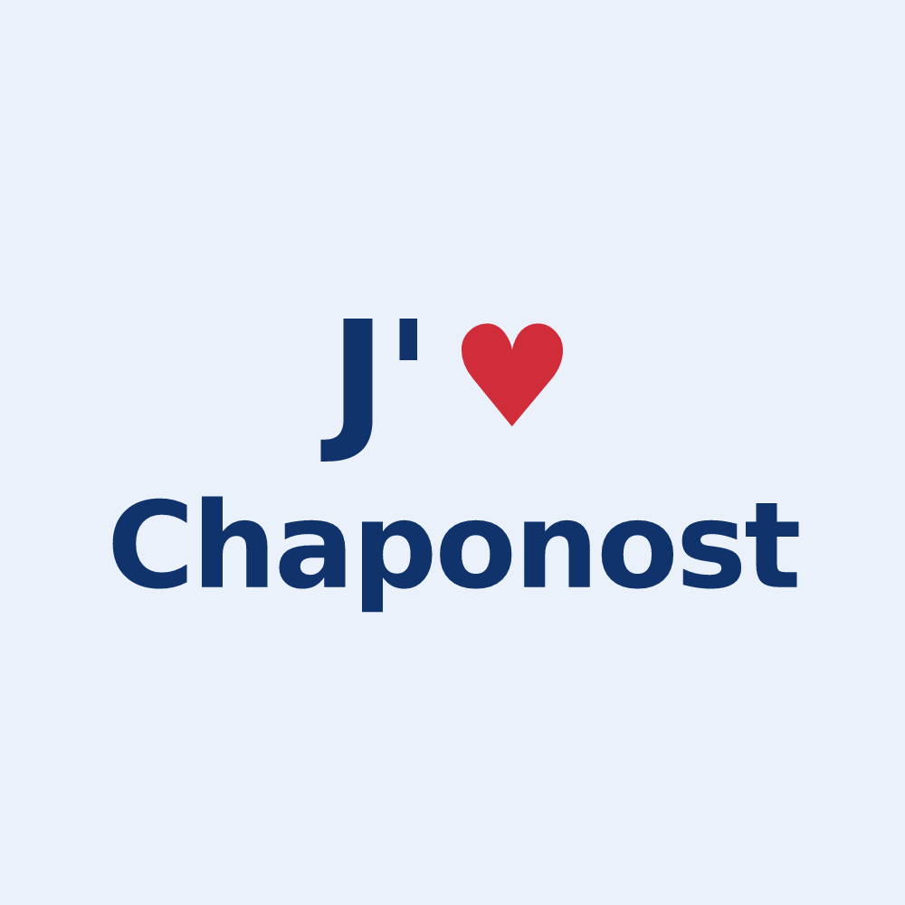 Sticker personnalisé Chaponost — design J'aime Chaponost