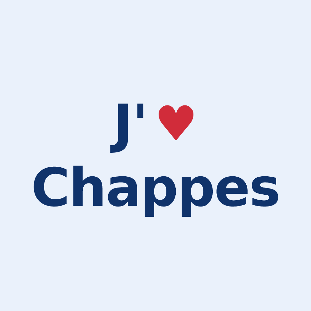 Sticker personnalisé Chappes — design J'aime Chappes