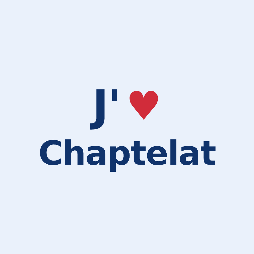 Sticker personnalisé Chaptelat — design J'aime Chaptelat