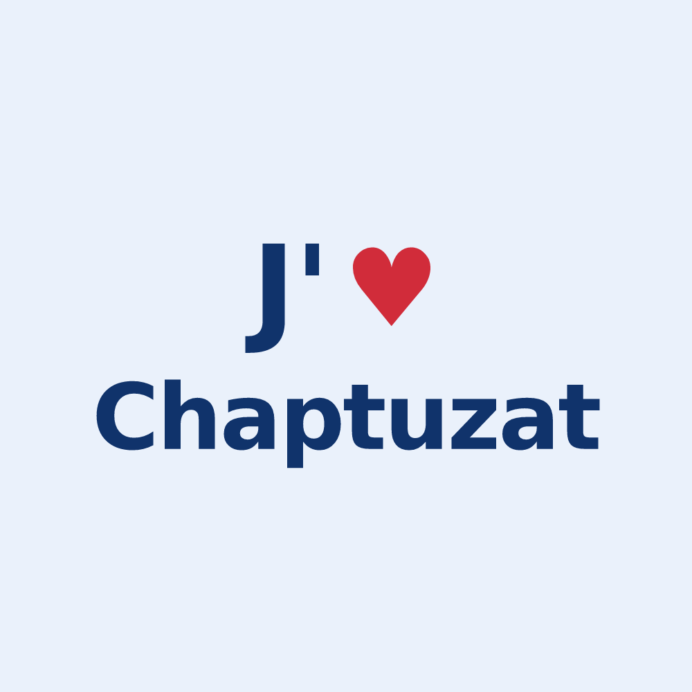 Sticker personnalisé Chaptuzat — design J'aime Chaptuzat