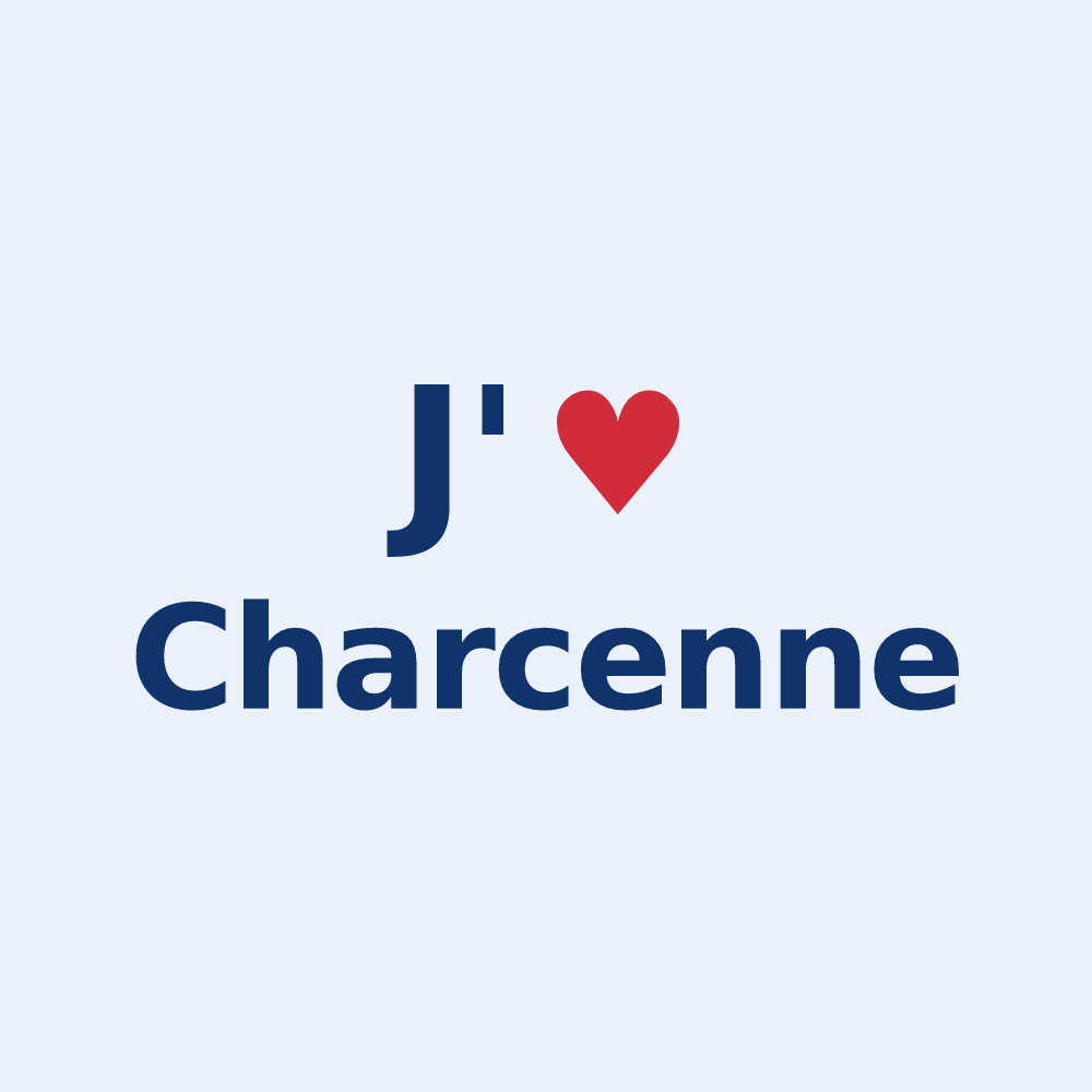 Sticker personnalisé Charcenne — design J'aime Charcenne