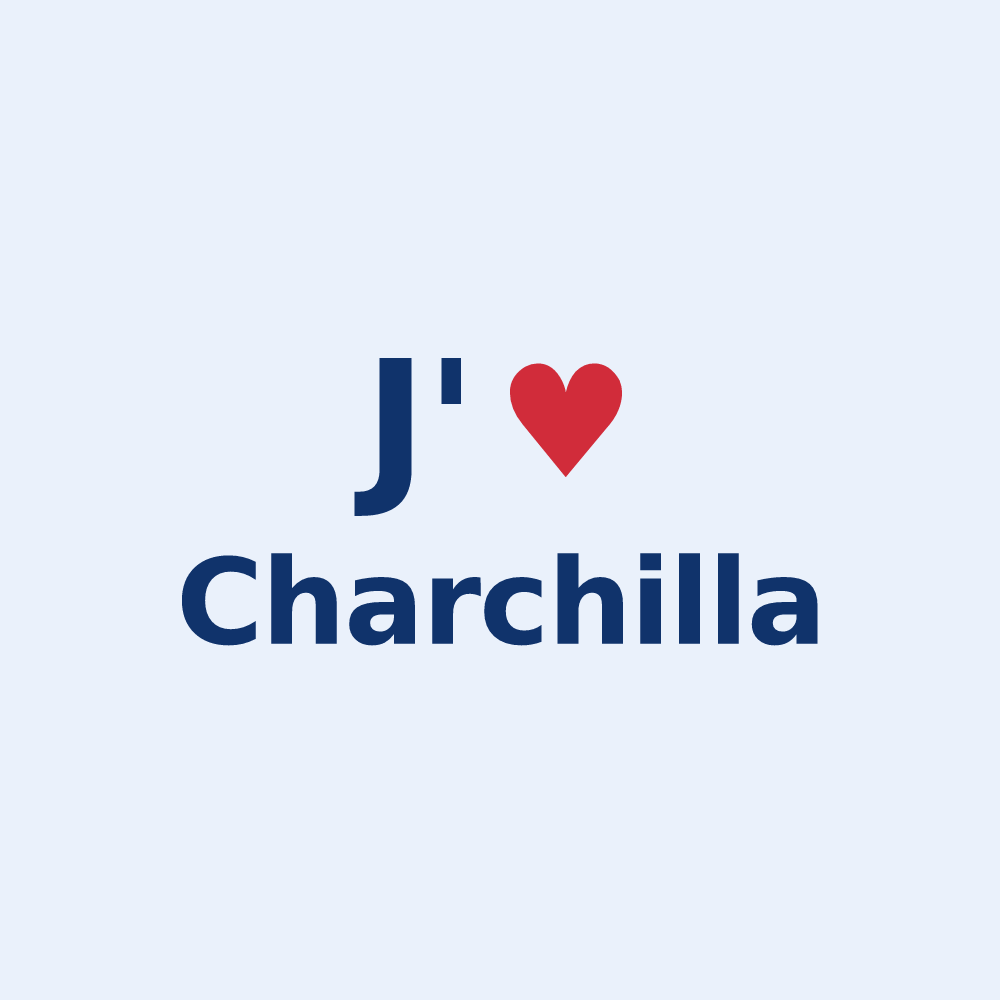 Sticker personnalisé Charchilla — design « J'aime Charchilla » imprimé sur le sticker