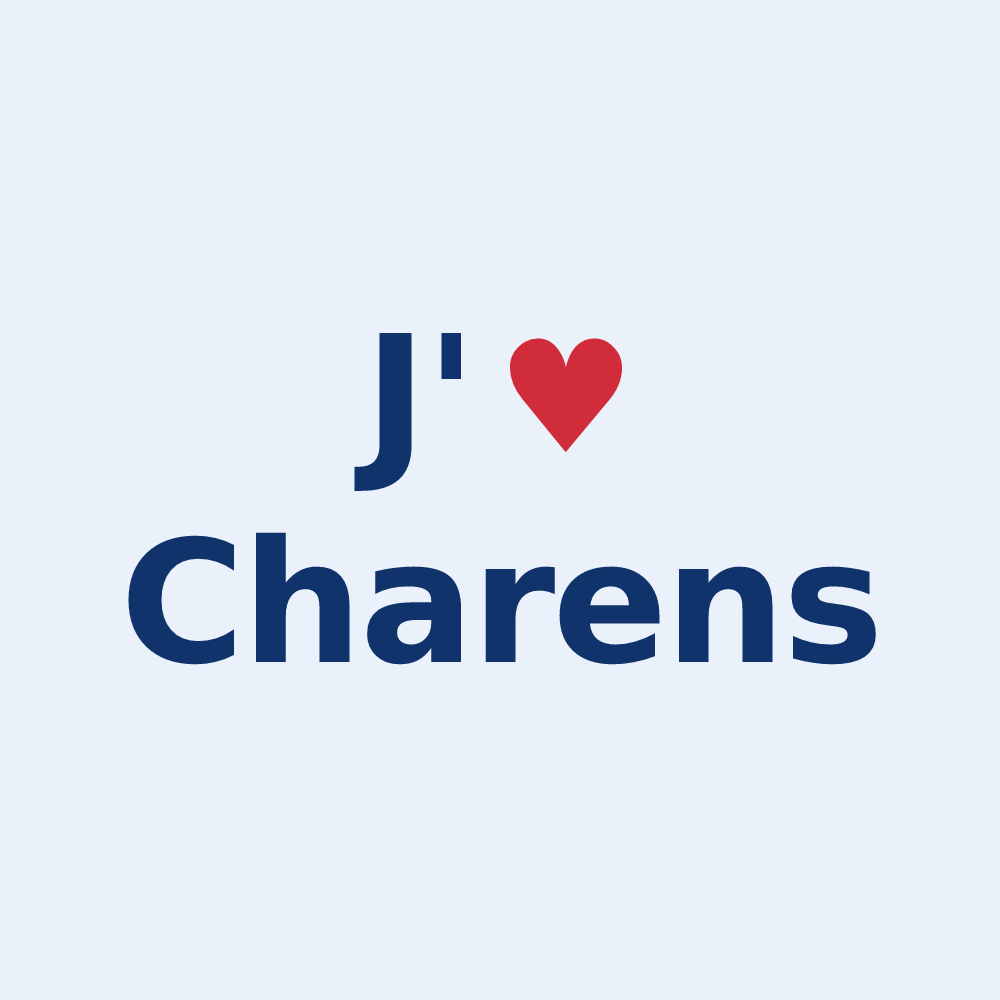 Sticker personnalisé Charens — design J'aime Charens