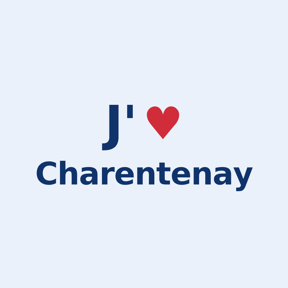 Sticker personnalisé Charentenay — design J'aime Charentenay