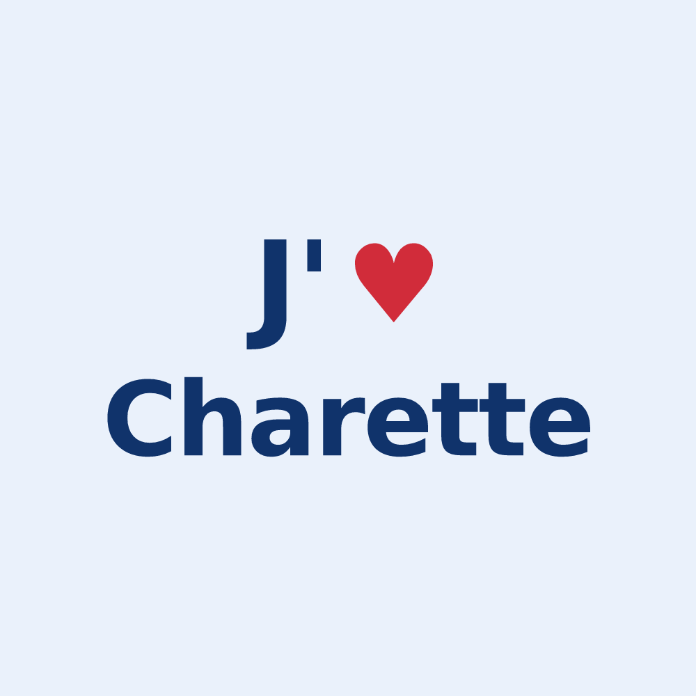 Sticker personnalisé Charette — design J'aime Charette