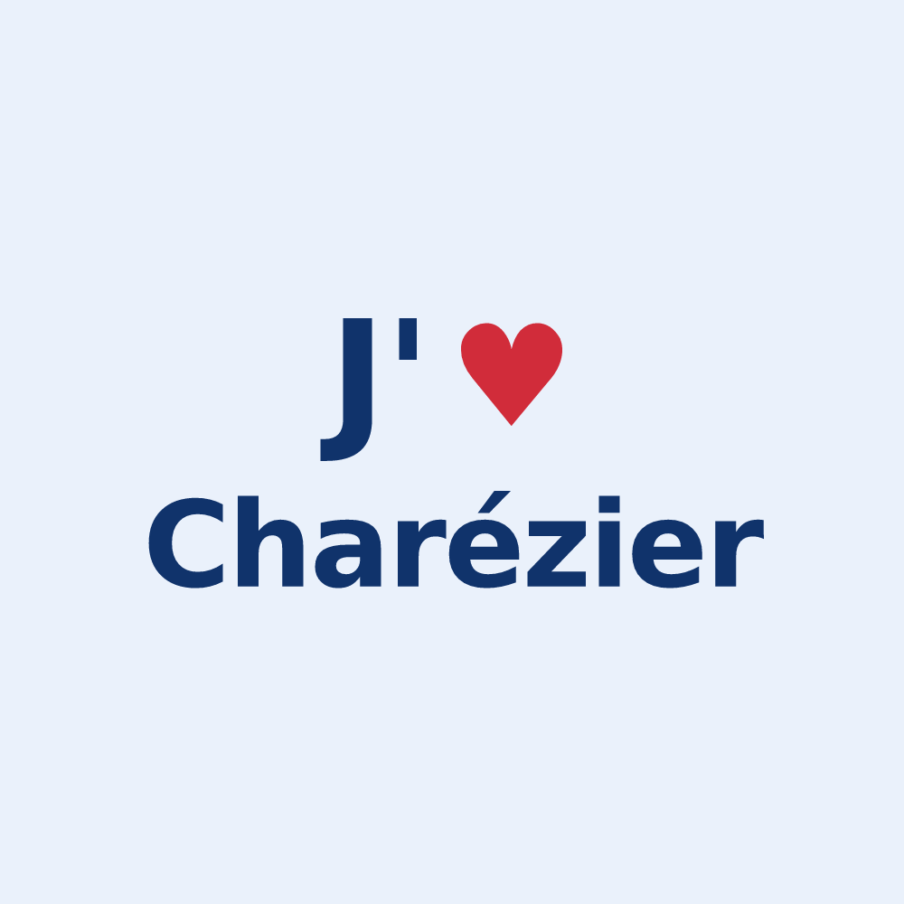 Sticker personnalisé Charézier — design J'aime Charézier