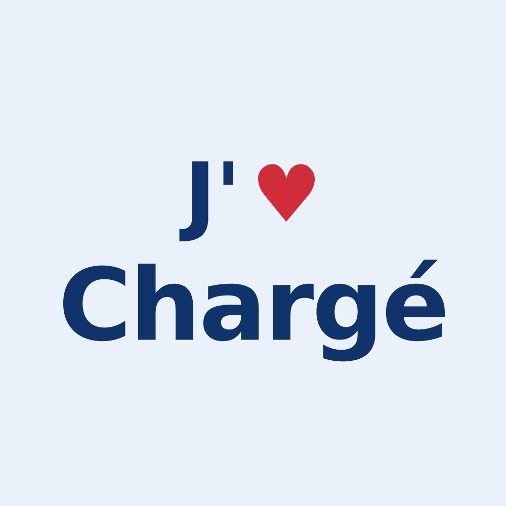 Sticker personnalisé Chargé — design J'aime Chargé