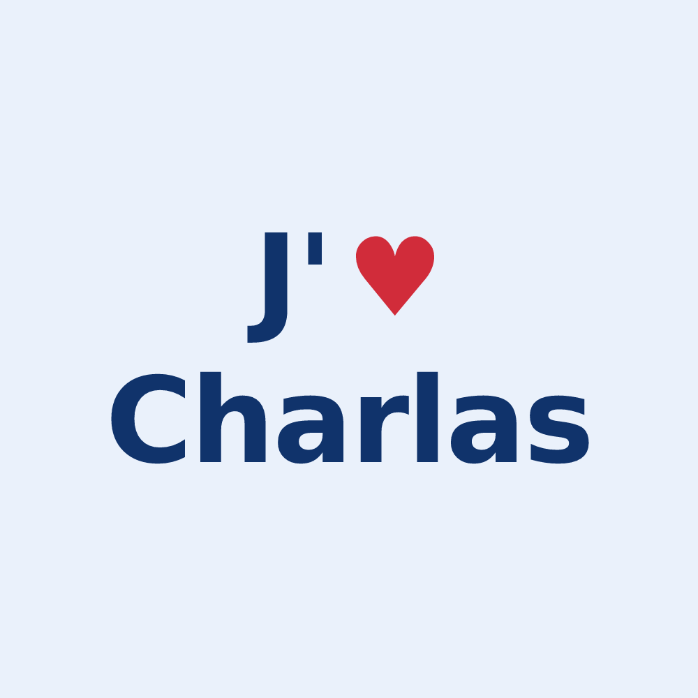 Sticker personnalisé Charlas — design J'aime Charlas